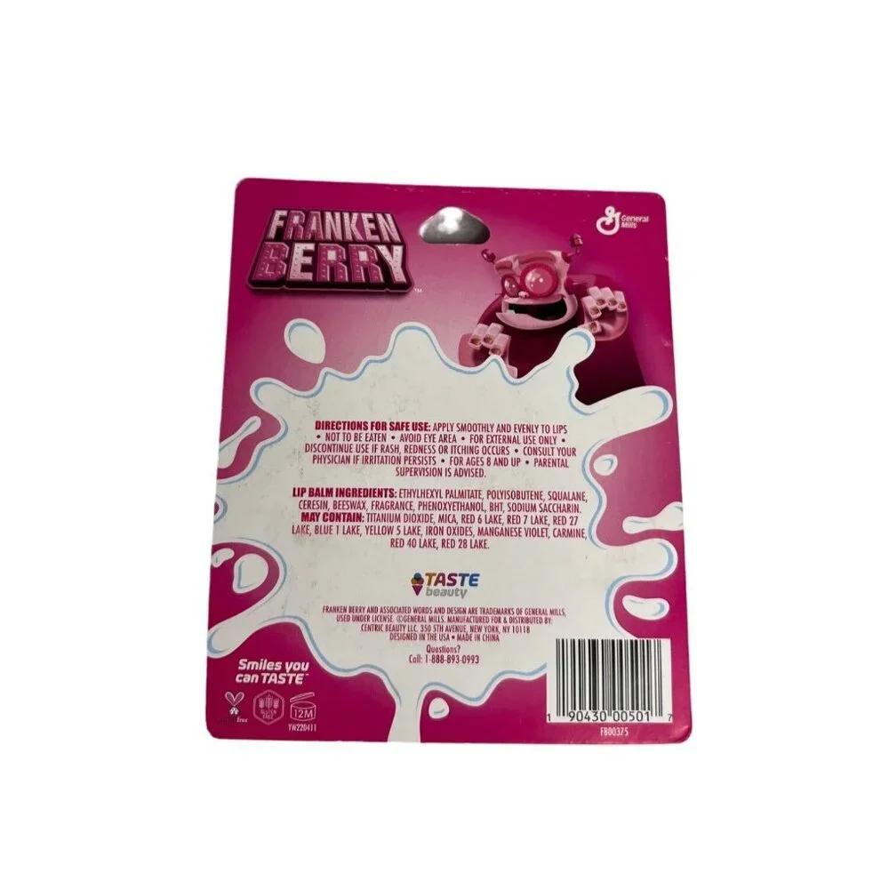 Franken Berry General Mills Novelty flavored lip balm women children novelty nos